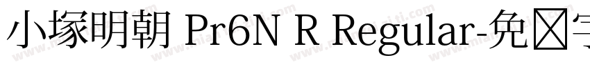 小塚明朝 Pr6N R Regular字体转换